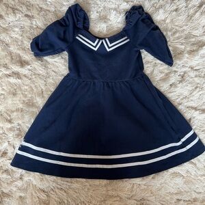 Adorable Janie and Jack Dress in Navy and White, size 5